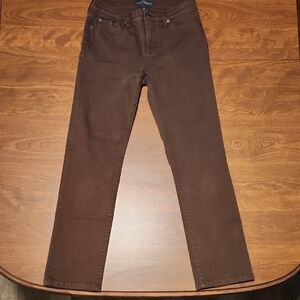 Lauren Ralph Lauren Brown Straight Leg Jeans